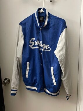 Seven Souls Blue and White Varsity Jacket